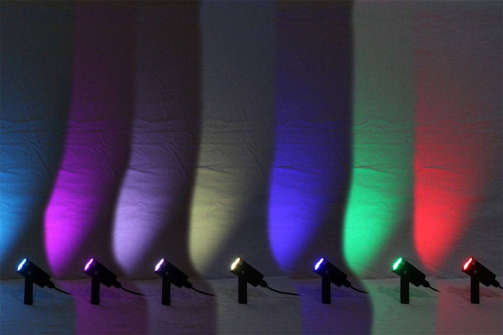 12V仕様】LEDスポットライト 12V RGB3ch（3in1） 3Wx3灯（9W） 直径