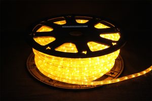 LEDロープライト（チューブライト） 10mm2芯 カット単位2m 【部品別売り】 レッド（赤） / イエロー（黄） / アンバー（オレンジ）