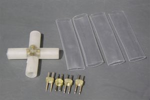 【LEDロープライト（チューブライト） 10mm2芯】 X型コネクタ 固定タイプ